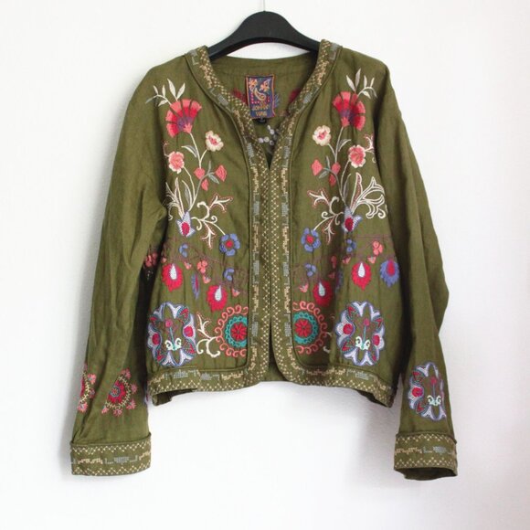 NEW Johnny Was Linen Bolero Jacket Gloria, Boho Chic, Size XL - Picture 1 of 10